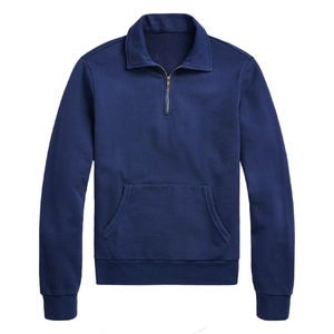 OEM Premium Design Kangaroo Pocket Plain Dyed <b>Men's</b> Sweatshirts Customize Fabric Stand Collar Solid Pattern <b>Men's</b> Wear Hoodies - Product Image 6
