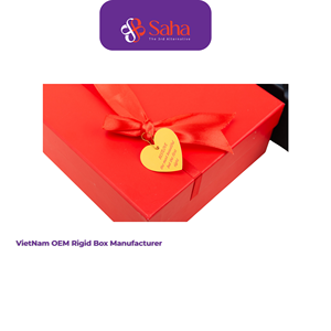 Bio-degradable Matt Lamination Gift Handmade Recyclable <b>Kraft</b> Paper Embossing Rigid Customizable Vietnam <b>Boxes</b> - Product Image 1