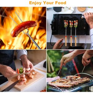 Set Premium di 10 Spiedini Telescopici da 32 Pollici per Arrostire Marshmallow, Kit per S'mores, Utensili da Cucina - Product Image 4