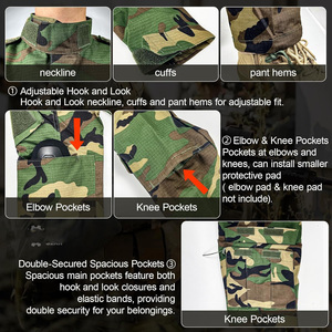 Ensemble veste et pantalon de camouflage de qualité supérieure pour la chasse, la randonnée et les aventures en plein air - Fabricant, vente en gros - Product Image 2
