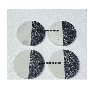 Custom Made Eco-Friendly Modern Round Rose Resin <b>Coasters</b> for Home Decoration Custom Logo & Packing - Product Image 6