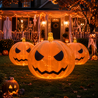 Citrouille noire gonflable géante personnalisée de 2 m, résistante aux intempéries, pour décoration d'Halloween, événements, jardins et entreprises