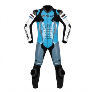 Combinaison de moto en cuir sur mesure de qualité supérieure MotoCP Racing 1 pièce, équipement de conduite avec bosse niveau 2 CE, fabriquée sur mesure - Product Image 1