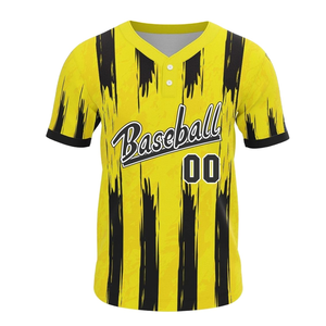 Jersey de Softbol Sublimado de Talla Grande Personalizado de Calidad Profesional, Transpirable, de Secado Rápido, 100% Poliéster, Diseño de Dos Botones, Ligero - Product Image 1