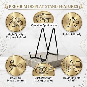 Handmade iron powder coated modern <b>plate</b> stand dishes <b>black</b> display stand multi purpose modern <b>plate</b> stand for kitchen - Product Image 3