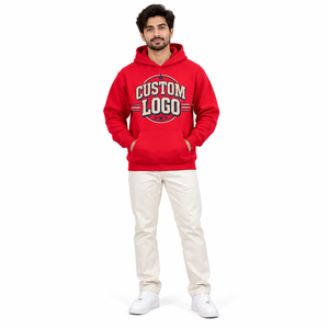 Sudadera con Capucha Negra Sólida para Hombre, Sudadera Casual de Manga Larga con Bolsillo Canguro, Fabricantes al por Mayor, Logotipo Personalizado, Transpirable - Product Image 2