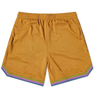 Pantalones Cortos Deportivos de Malla Naranja para Hombre, de Secado Rápido, Casuales, para Gimnasio, Fabricante OEM ODM, Más Vendidos - Product Image 1