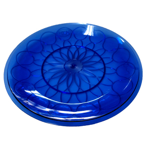 Bandejas de Plástico Azules y Verdes con Diseño Floral, Forma Redonda, Plato para Servir, Material PS - Product Image 4