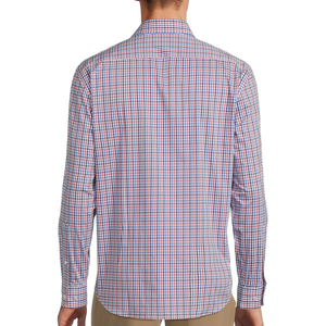Chemise habillée à carreaux à manches longues pour homme, col rabattu, entièrement boutonnée, décontractée chic, en coton infroissable, pour le printemps - Product Image 2