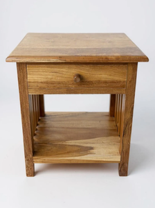 Table de chevet élégante de style français provincial en acajou, sculptée à la main, avec 2 tiroirs, table de nuit moderne simple, convertible, meubles pour la maison - Product Image 4