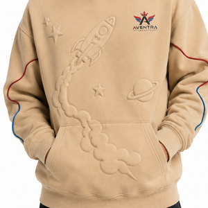 Sudadera con Capucha de Moda con Estampado en Relieve, Material Premium de Algodón y Poliéster, Diseño Gráfico en Relieve, Sudadera con Capucha y Bolsillo Tipo Canguro, Cómoda - Product Image 5