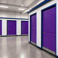 Système de Bâtiment de Stockage Modulaire Moderne en Acier avec Porte Enroulable pour Supermarché et Entrepôt – Unité de Stockage Sécurisée