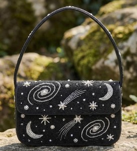 Sac à rabat en perles motif Constellation du Lion, pochette de soirée effet soleil, sac à bandoulière avec fermeture magnétique pour femme, pochette de soirée - Product Image 2