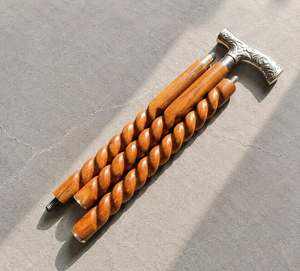 Victorian Style <b>Metal</b> Handle Wooden <b>Walking</b> Cane Handmade Vintage Gentleman <b>Walking</b> <b>Stick</b> Ornate Decorative Cane Classic - Product Image 2