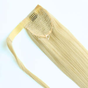 La mejor calidad 100% Vietnam Remy Hair Silky and Smooth Straight Pony Tail para mujeres Cabello humano crudo - Product Image 1