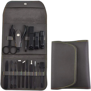Low MOQ <b>Pedicure</b> <b>Set</b> 16 Stainless Steel Podiatry and Nail Tools 4 Pcs Manicure Kit With Artificial Leather Pouch - Product Image 1