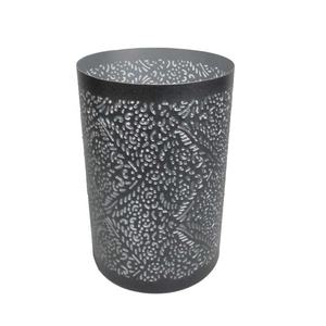 Vente chaude Décoration de La Maison Mat Noir Poudre Enduit Designer Métal Fer Cylindre Votive Titulaire Bougie Navires À La Main - Product Image 1