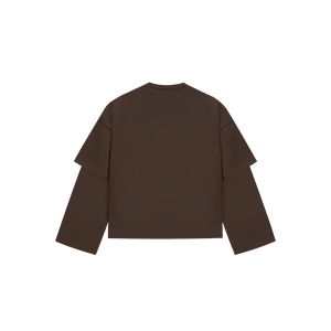 เสื้อยืดแขนยาวลายดอกไม้คุณภาพสูง 240 กรัม ทรงโอเวอร์ไซส์ แขนเสื้อตัดสี แฟชั่นสตรีท เสื้อผู้ชายผ้าคอตตอนเจอร์ซีย์ - Product Image 6