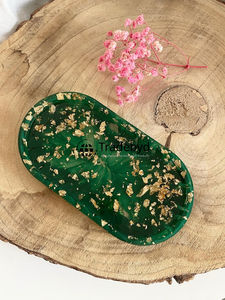 Plateau de service décoratif mobile de luxe moderne en résine, fait main, qualité supérieure, pour table à manger Tradebyd - Product Image 2