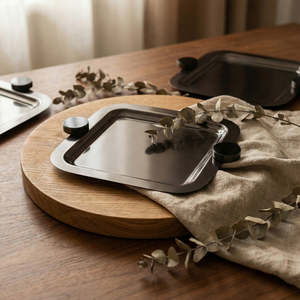 Bandeja de Servir Blanca de Lujo, Ecológica, Duradera y Pulida, para Comida, Fiestas, Reuniones, Hogar Moderno y Hotel - Product Image 2