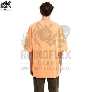 T-shirt Homme Oversize 100% Coton Personnalisé Motif Uni Grande Taille Coupe Droite 180 Grammes Respirant - Product Image 4