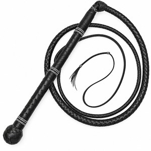 Látigos de Cuero Artesanales, Ideales para Exhibición Decorativa y Colección, Diseño de Cuero Trenzado Premium, Hechos a Mano, Tradicionales - Product Image 4
