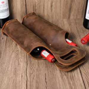 Porta Vino de Cuero Genuino Adventure, Bolsa de Transporte de Vino de Cuero Premium para una Sola Botella, para Picnic, Viajes, Regalo LEB-0078 - Product Image 6
