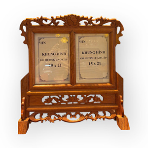 Marco doble para fotos hecho de madera aromática, diseño sencillo, tamaño 15x21 cm. - Product Image 1