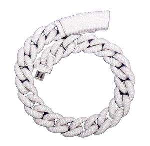 Wholesale VVS Moissanite Iced Watch Mens 13mm-22mm Wide 925 Solid Silver 18k Gold Plated Diamond <b>Rapper</b> Cuban Link Reloj UK - Product Image 1