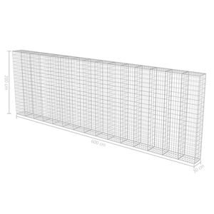 Mur de gabion en acier galvanisé avec couvercles 236 \ "x11.8 \" x78.7 \ "Produit d'escrime - Product Image 6