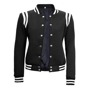 2026 High Quality Unisex Winter Custom Logo Canvas Stand Collar Breathable Eco-Friendly Windproof Varsity <b>Jacket</b> Cotton Filling - Product Image 1