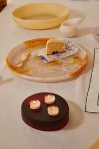 Plato de Servir Ecológico, Apto para Alimentos, con Diseño de Remolinos Acuáticos, Hecho a Mano con Resina, Duradero, Pulido, Clásico y Personalizable - Product Image 3