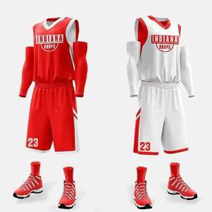 Ensemble de maillots de basket-ball réversibles unisexes, design d'équipe personnalisé, respirant, taille plus, pour l'entraînement et les matchs - Product Image 1