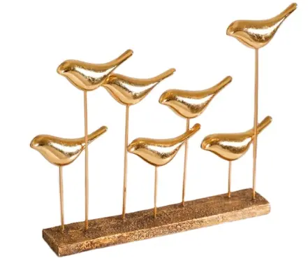 Primum Kwaliteit Gouden Vogels Decor Accent Pronkstuk Voor Tafelblad Thuis Kantoor Sculptuur Aangepast Formaat & Afgewerkt Met Lage Prijs