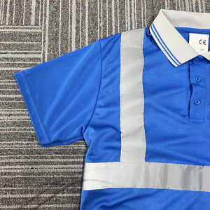 Camiseta de Trabajo de Poliéster OEM de Fábrica, Ligera, de Secado Rápido, Manga Corta, Ropa de Trabajo para Ingenieros, Alta Visibilidad, Reflectante - Product Image 6