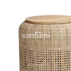 Rattan Wicker <b>Stool</b> Modern Minimalist Design Natural Handmade Living Room Home Furniture for Home Apartment Use - Product Image 4
