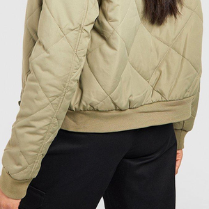 <b>Women</b> <b>Lightweight</b> Padded Bomber Jacket Casual Winter Fashion <b>Coat</b> Custom OEM Wholesale Manufacturer - Product Image 4