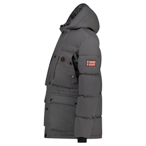 Chaqueta de Invierno Acolchada para Hombre, Personalizable OEM ODM, Premium, Casual, Impermeable, Transpirable, Ecológica, con Capucha, Cierre de Cremallera de Nailon - Product Image 3
