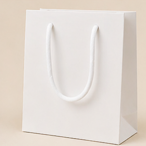 Bolsas de Compra de Papel Kraft Blanco y Negro Personalizadas con Asas de Cuerda, Bolsas de Embalaje de Regalo de Lujo para Uso en Tiendas Minoristas - Product Image 4