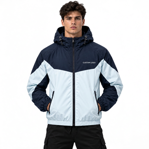 Veste coupe-vent personnalisée durable, tissu léger en polyester et coton, style streetwear, logo, vêtements décontractés urbains - Product Image 2