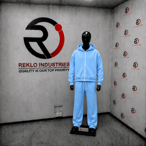 Ensemble de survêtement bleu pour homme, sweat à capuche zippé premium et pantalon de jogging, tenue deux pièces, streetwear décontracté, vêtements de sport athlétiques - Product Image 3