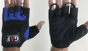 Gants de sport GAF demi-doigts légers antidérapants en caoutchouc et cuir pour femmes et hommes avec fermeture à boucle pour entraînement fitness et musculation - Product Image 6