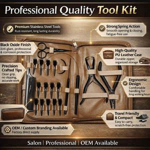 Professional Hair Extension Tool Kit <b>Set</b> with <b>Pliers</b> Loop Needle Clips & Sectioning Tools Salon Hair Extension Installation Kit - Product Image 3
