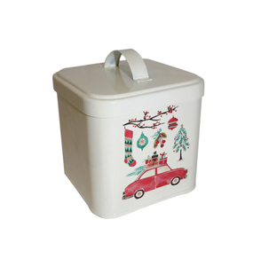 Customized Elegant Metal Canister with Secure Cover for Home Storage and Arrangement - Product Image 2