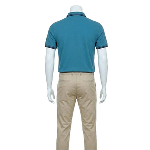 Camisa de Golf para Hombre de Alta Calidad, 60% Algodón, 40% Elastano, Jersey Sólido Transpirable, Casual, Manga Corta, Cierre de Botones, 220g - Product Image 2