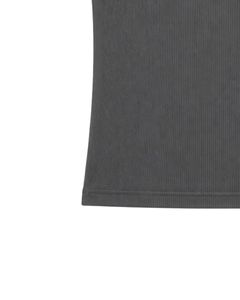 Manufacturer Custom Charcoal Grey Ribbed Cotton Men Tank <b>Top</b> Sleeveless Gym Fitness <b>Vest</b> Summer Casual Slim Fit Custom Logo - Product Image 6
