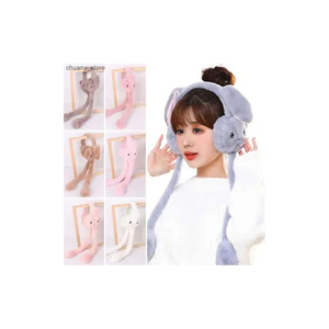 ที่ปิดหูรูปกระต่ายน่ารักพร้อมหูยาวสีพาสเทลเพื่อความอบอุ่นและมีสไตล์ - Product Image 1