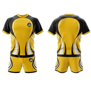 ชุดรักบี้ชายสั่งทำคุณภาพพรีเมียม พิมพ์ลายบนผ้าโพลีเอสเตอร์ 100% ผลิตในปากีสถาน ชุดทีม สามารถปรับแต่งสีและขนาดได้ - Product Image 1