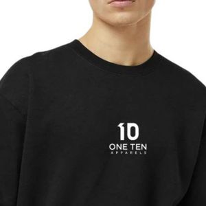 Sweat-shirt col rond épais pour homme 10oz en molleton premium, coupe décontractée, style streetwear, vente en gros - Product Image 3