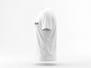 เสื้อยืดคอตตอนโอเวอร์ไซส์สั่งทำพิเศษ ยูนิเซ็กซ์ ไซส์พลัส พิมพ์ลายดิจิทัล โลโก้สีขาว คอกลม - Product Image 3